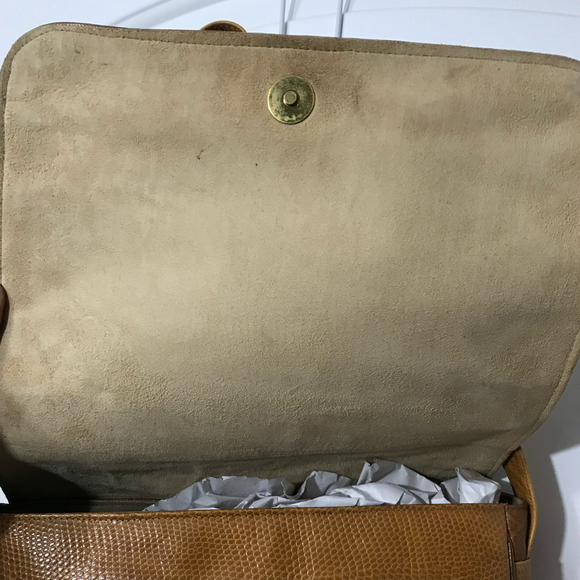 Sharif Vintage Leather Multi-Textured Striped Crossbody EUC - Picture 5 of 12